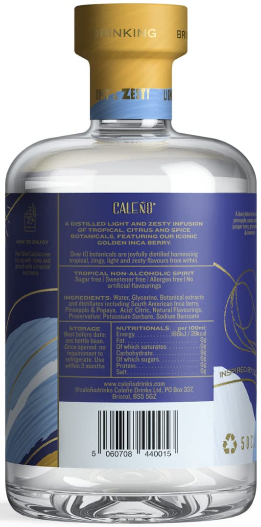 Caleño Light and Zesty - Non-Alcoholic Distilled Spirit, Infused with Juniper and Inca Berry