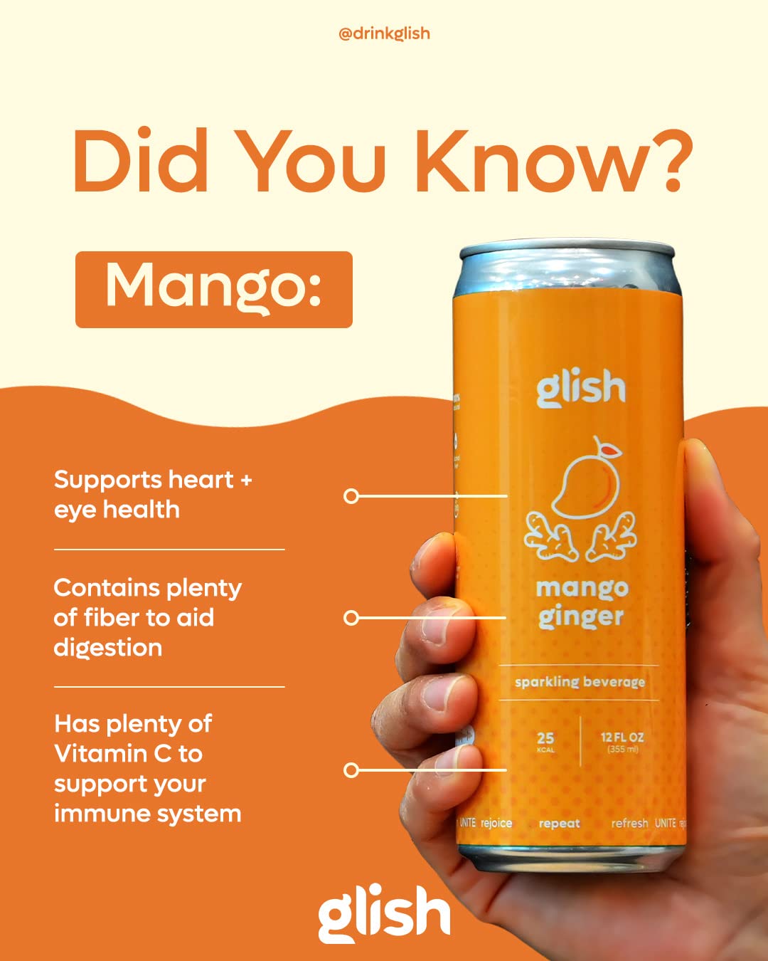 Glish Mango Sparkling Water
