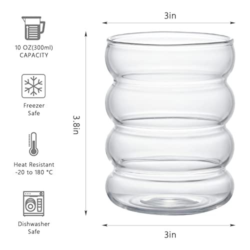 Peyan Vintage Ribbed Drinking Glass (1 piece)