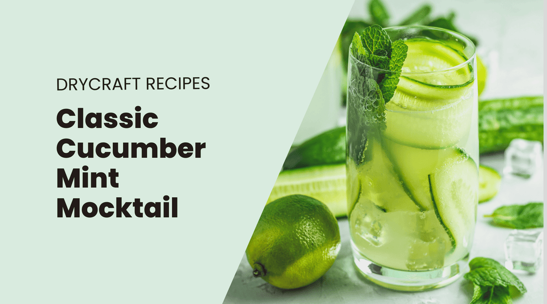 A deliciously refreshing cucumber mint mocktail