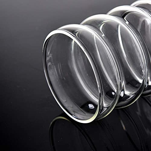 Lvtrupc 10Pcs Ribbed Highball Glasses with Straws & Cleaning Brush