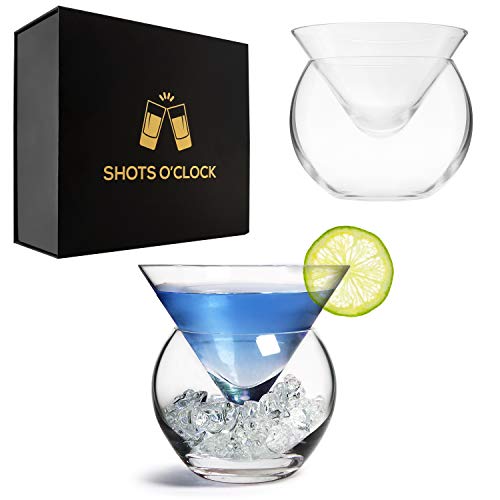 LEMONSODA Stemless Martini Glasses (Set of 2)